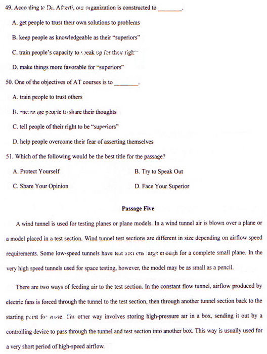 2009成人高考专升本《英语》真题及答案(图10) 2009成人高考专升本《英语》真题及答案(图10)